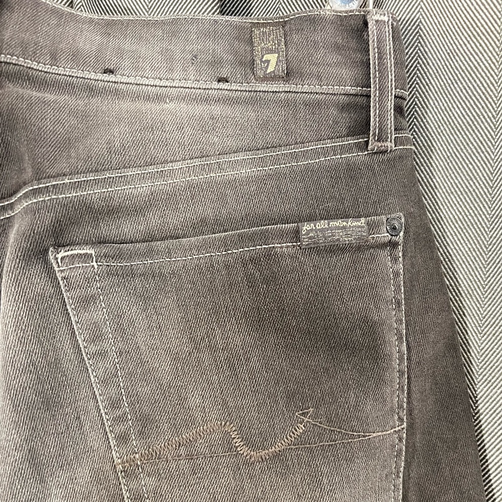 7 For All Mankind Black Faded Jeans - 31/34